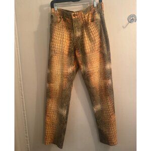 Roberto Cavalli Snake Print Pants
